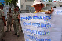 Boeung Kak resident protest against evictions (2009)