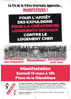 Manifestation: Stop aux expulsions de logement, FRANCE, march 2010