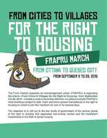 Quebec: FRAPRU march from cities to villages for the right to housing